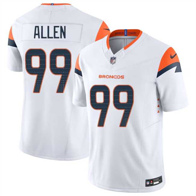 Men & Women & Youth Denver Broncos #99 Zach Allen White 2024 F.U.S.E. Vapor Limited Football Stitched Jersey